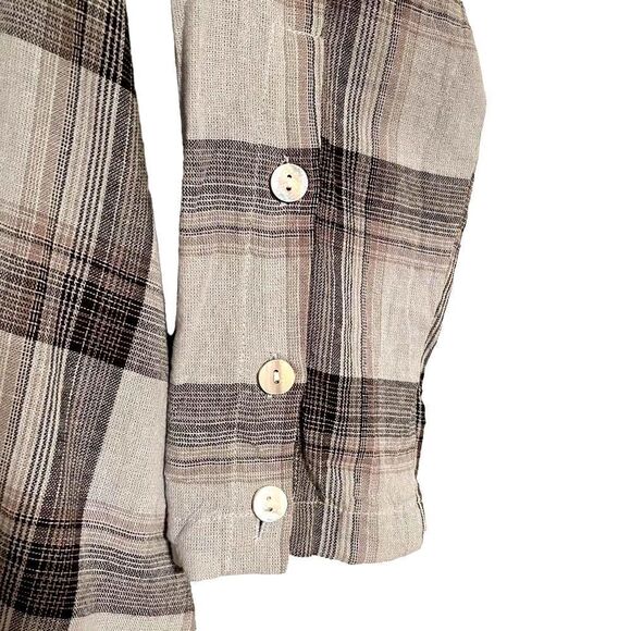 tulip brand clothing plaid cotton boho 2 pocket button full sweep tunic XS - Picture 3 of 11